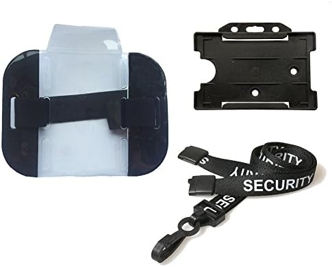 Kestronics® SIA Security Pack- Armband (Black), 15mm Lanyard Plus Black Cardholder