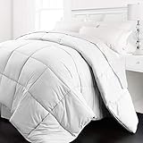 Beckham Hotel Collection 1200 Series - Lightweight - Luxury Goose Down Alternative Comforter - Hotel Quality Comforter and Hypoallergenic -Full/Queen - White