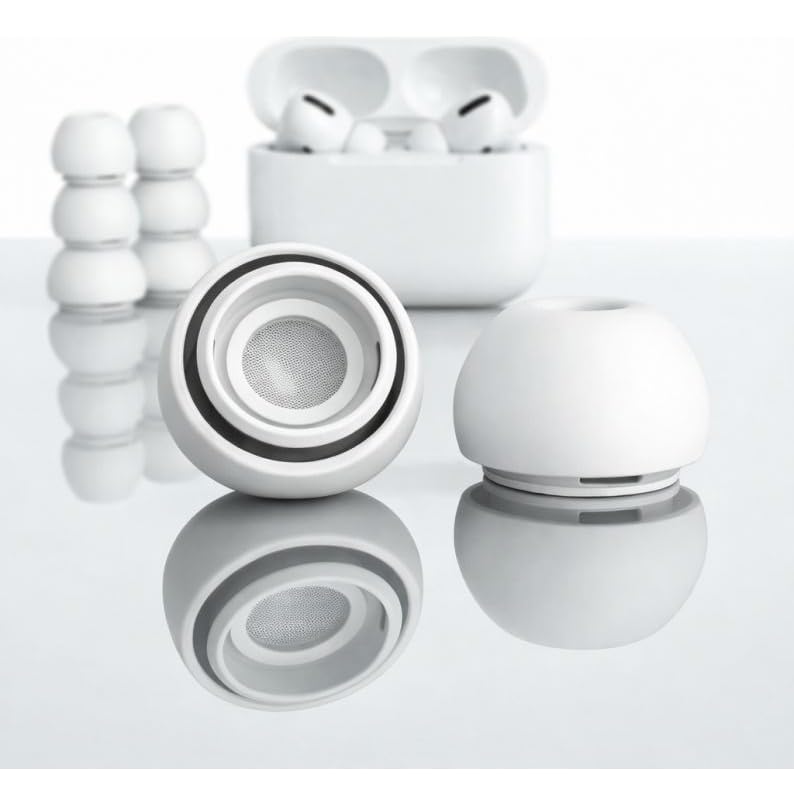 3 Pares Iguais Borrachinha Para Airpods Pro Com Tela - Pp Ao G Branco