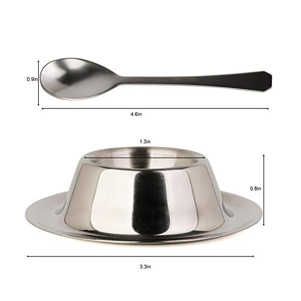 Stainless Steel Egg Cup Holder Set with Spoon for Soft Boiled Egg Holder Tableware Kitchen Tools