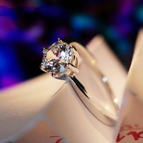 5 ct White Sapphire Claw Ring 10KT White Gold Filled Wedding Rings Band Size5-12#by pimchanok shop (6)
