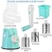 Lijade Multifunctional Rotary Mandoline Slicer Grinder,Vegetable Chopper,Nut Cheese Shredder,Cabbage Veggie Cutter with Round Graters Kitchen Chopping Tool