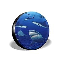 Homlife Spare Tire Cover - 16 Inch Waterproof Universal Wheel Tire Cover Protector - Shark Swim Fit for Jeep,Trailer, RV, SUV and Many Vehicle