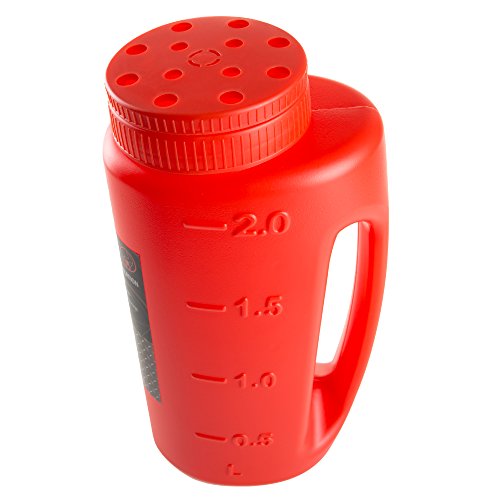 Handheld Spreader, Salt and Seed Spreader, Also for Fertilizer, Deicing/Ice Melt By Stalwart (Multipurpose Tool for Lawn Garden and Yard) (Red)