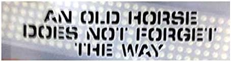 Pst 026 老いたる馬は道を忘れず コトワザ転写ステッカー Proverb Sticker バイク