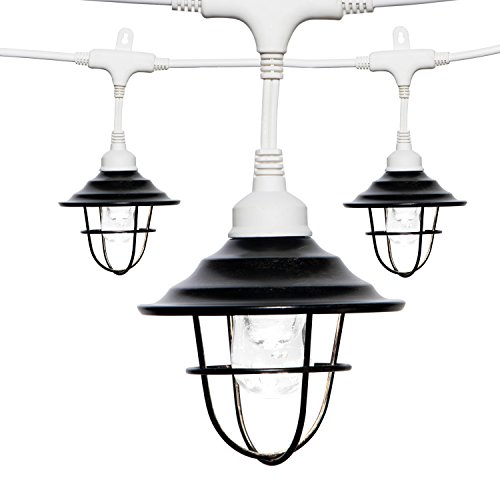 Enbrighten 43367 Classic LED Café String Lights with OilRubbed Bronze