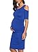 Kalayo Women's Cold Shoulder Bodycon Maternity Dress Half Sleeve Fitted Ruched Sides Casual Pregnancy Clothes