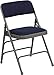 Flash Furniture HERCULES Series Curved Triple Braced & Double Hinged Navy Fabric Metal Folding Chair