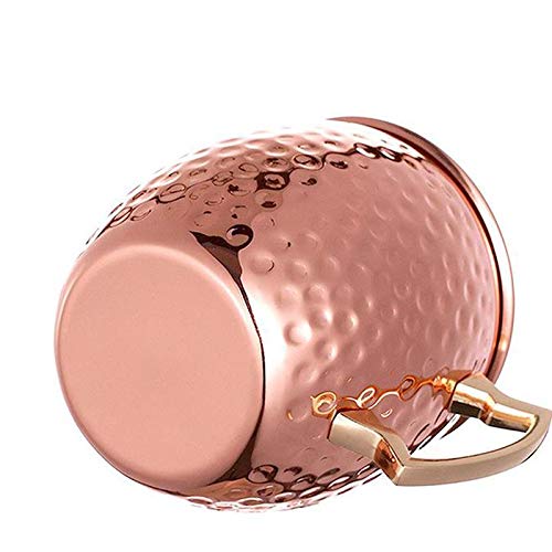 Fablcrew Moscow Mule Kupferbecher 550 ml, Moscow Mule Becher Cocktailgläser für Cocktail, kalte Getränke, Party, Bar – Bild 4