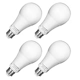 Dimmable LED Light Bulbs,15W (100W Equivalent),LuminWiz 4000K 1600lm UL-Listed Energy Star A21 LED Bulbs,Daylight White,Medium Screw,E26 Base,4-Pack