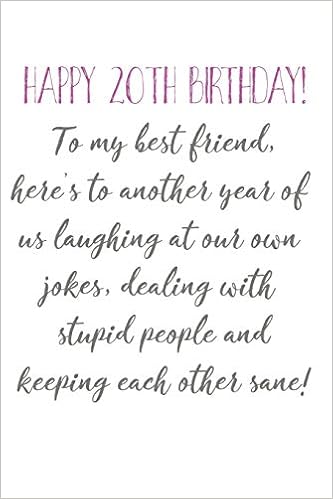 20th birthday gifts for best friend