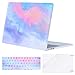 MOSISO Compatible with MacBook Pro 13 inch Case M2 2023, 2022, 2021-2016 A2338 M1 A2251 A2289 A2159 A1989 A1708 A1706, Plastic Pattern Hard Shell&Keyboard Cover&Screen Protector, Colorful Clouds