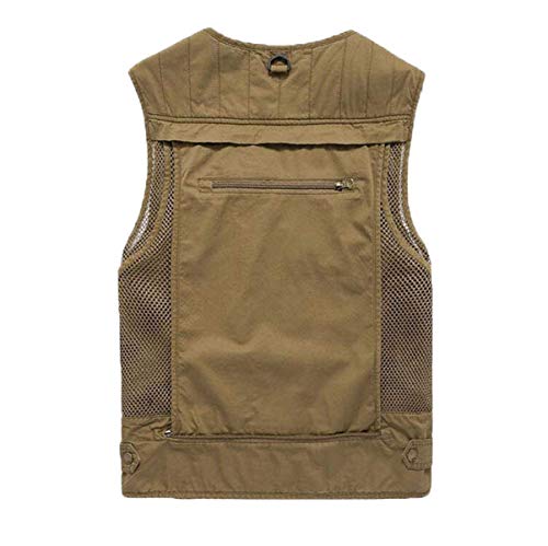 HX fashion Männer Nner Single Layer Mesh Multitasche Weste Bequeme Größen Fr Hling Und Herbst Outdoor Fotografie Weste… – Bild 3