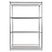 Alera ALE Industrial Heavy-Duty Wire Shelving Starter Kit, 4-Shelf, 48w x 24d x 72h, Silver