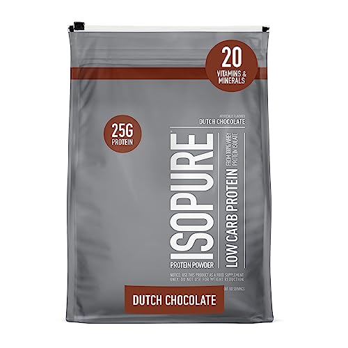 Isopure Protein Powder, Low Carb Whey Isolate, Gluten Free, Lactose