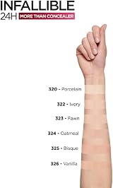 L'Oréal Paris Infallible More Than Concealer 326 Vanilla 24H Full Coverage view 6