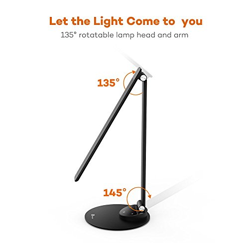 image for TaoTronics DL19 Black LED Desk Lamp with USB Charging Port Eye-Care Di
