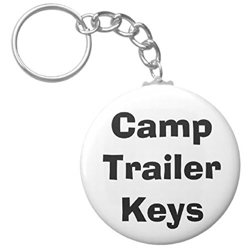 A&T Designs Camp Trailer Keys 2.25' Keychain RV Camping Camper House