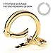 Lifelong Ring Fashion Carabiner Keychain w/ 2 Matching Key Rings Set, 100 Series Universal Size, Pure Round Circle Design, Strong, Solid Metal Keychain Clip, Key Clip, Key Organizer (Gold)