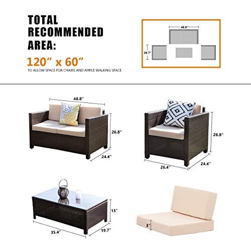 Wisteria Lane Patio Furniture Set, 4 Piece Outdoor Conversation Sets