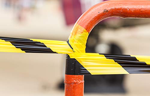 Caution Barricade Tape 3in X 300ft • Caution Tape Bright Yellow with a bold Black Print for High Visibility • 3 in. wide for Maximum Readability • Tear Resistant Design (Barricade Tape Black & Yellow) - Thumbnail 2