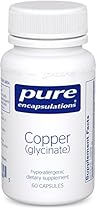 Pure Encapsulations - Copper (Glycinate) - Hypoallergenic Essential Mineral Supplement - 60 Capsules