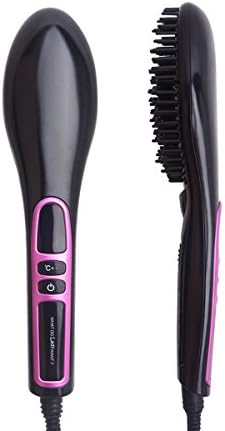 Hair Straightening Brush, AuroTrends Best Straightener Brush Ceramic Faster Heating MCH Technology, Double Anion, Anti-Scald Static Comb Teeth- Reduce Frizz and Make a Good Hair Day (Black)