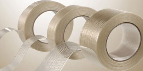 1 1/2" x 60 Yards Filament Reinforced Tape 3.9 Mil Fiberglass Packing 240 Rolls ( 10 Cases )