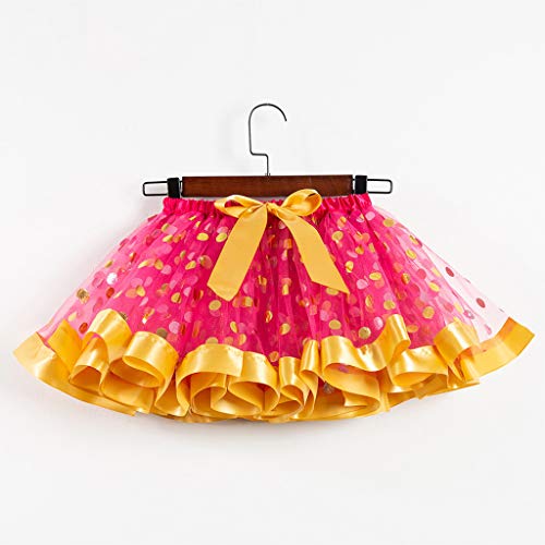 image for MIS1950s Kids Girls Dot Print Skirts Toddler Baby Tutu Party Dance Bal