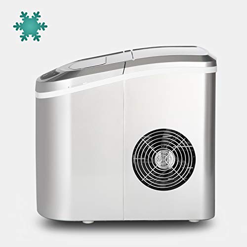 TRINITI Eiswürfelbereiter | Eiswürfelmaschine Edelstahl | 150W Ice Maker | 12/15 kg 24 h | 2 Würfelgrößen | 2 Liter… – Bild 7