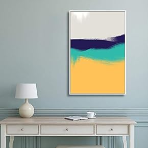 Framed Canvas Home Artwork Decoration Abstract Color Canvas Wall Art for Living Room, Bedroom - 16x24 inches