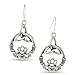 Celtic Trinity Knot Irish Claddagh Heart Silver Tone Dangle Earrings