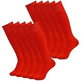 Three street Unisex Knee High Solid Sport Tube Compression Soccer Socks 2/6/10 Pairs