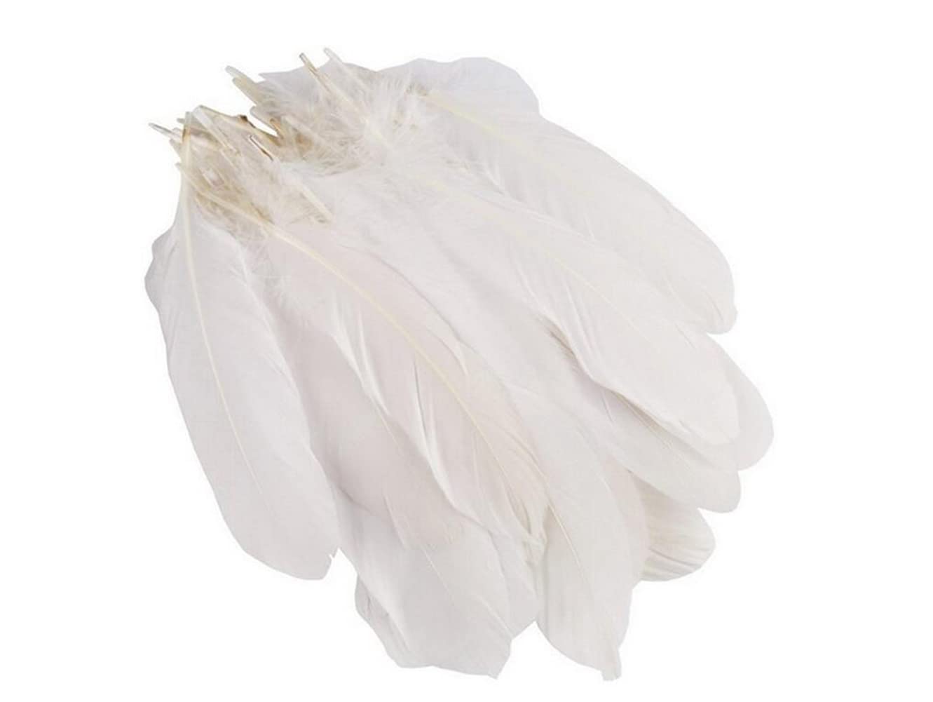 100Pcs 6-9inches White Home Wedding Party Decor Goose Feather DIY Crafts