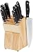 AmazonBasics Premium 9-Piece Kitchen Knife Block Set primary