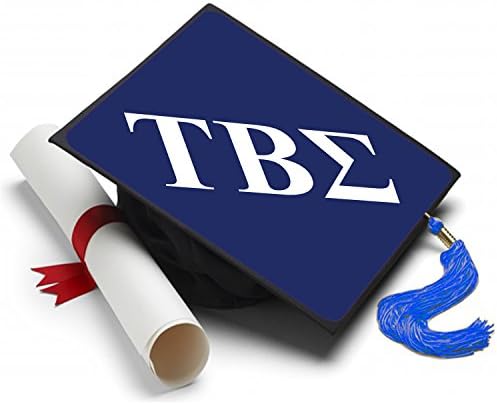Greek Life Stuff Tau Beta Sigma Sorority Graduation Cap Hat Topper Decoration 8.5 x 8.5 Inch