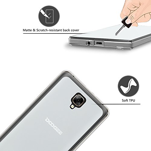 HOOMIL Doogee X10 Case Soft TPU Slim Protective Clear Case for Doogee X10 Phone Cover (Crystal) - HU3216 - Thumbnail 4