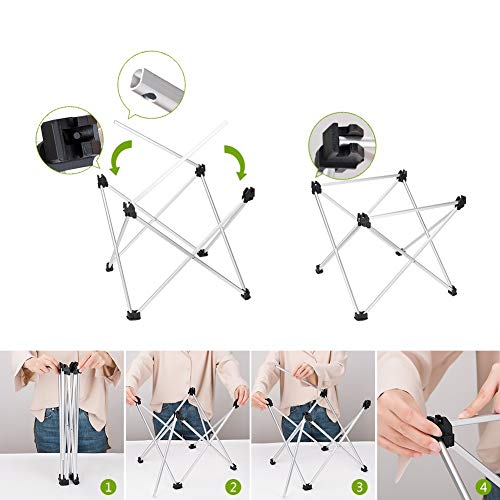 HERCHR Opvouwbare campingtafel, draagbare aluminium picknicktafel met opbergtas voor kamperen, picknick, Bbq, strand… - Image 6