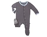 KicKee Pants Baby Boys Footie with Contrast Trim