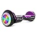 HYPER GOGO Hoverboard, Off Road All Terrain Hoverboards with Bluetooth Speaker, Colorful LED Light Wheels, UL Certified,6.5 inches Self Balancing Scooter,Purple