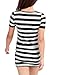 Allegra K Woman Scoop Neck Drawstring Waist Mini Dress S Black White