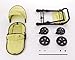 TRIOKID 2 in 1 Deluxe Baby Doll Stroller Sportline X1 Lemon Green Drawable Fabric with Swiveling Wheels & Adjustable Handle