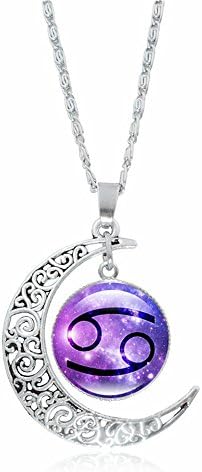 UEXIA Necklace Zodiac Sign pendant Zodiac necklaces Constellation jewelry Art gift 01 Cancer