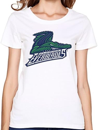 VGeee Women's Florida Everblades ECHL Ice Hockey Logo White 100% Cotton Tee T-shirts