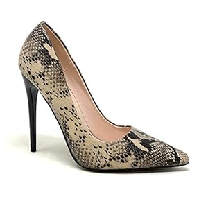 41dr6dWUwYL. SS300 Angkorly - Zapatillas Moda Tacón escarpín Stiletto Sexy Glamour Mujer Efecto Piel de Serpiente pitón Tacón de Aguja Alto… 41dr6dWUwYL. SS300