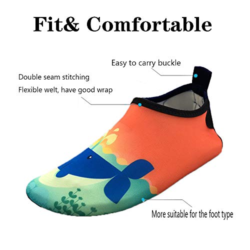 Water Socks Swim Socks for Womens Mens Kid Quick-Dry Aqua Water Shoes Barefoot for Beach Pool Surf Yoga Exercise - Thumbnail 2