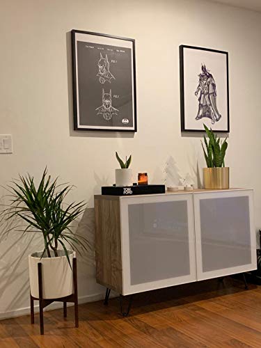 Osring Metal Hairpin Table Legs 4 Inch Modern Furniture Hairpin Black Leg, 3/8 Inch Dia 2-Rod Hairpin Feet with Protector Pads for TV Stand and Wood Table, 4 Pack