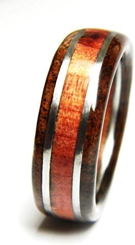 Native | Mens Ring by Saxon Woodworks | Black Walnut paired with Eastern Red Cedar | Mens Jewelry | Mens Wood Ring