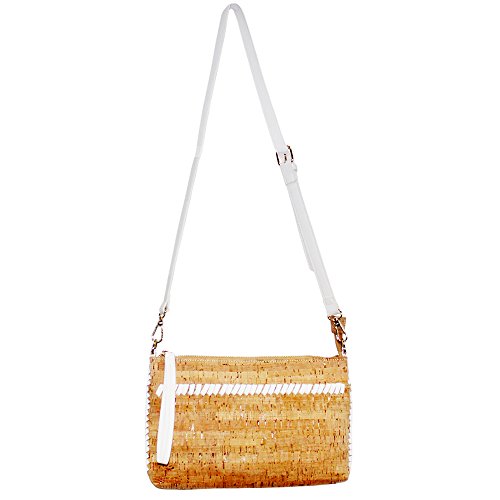 Eco-friendly Natural Cork Crossbody Bag, Boshiho Women Vegan Handbag Cork Clutch Wallet (Tan)