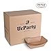 URPARTY - 250 pcs Medium Classic Brown Paper Food Serving Tray - 7